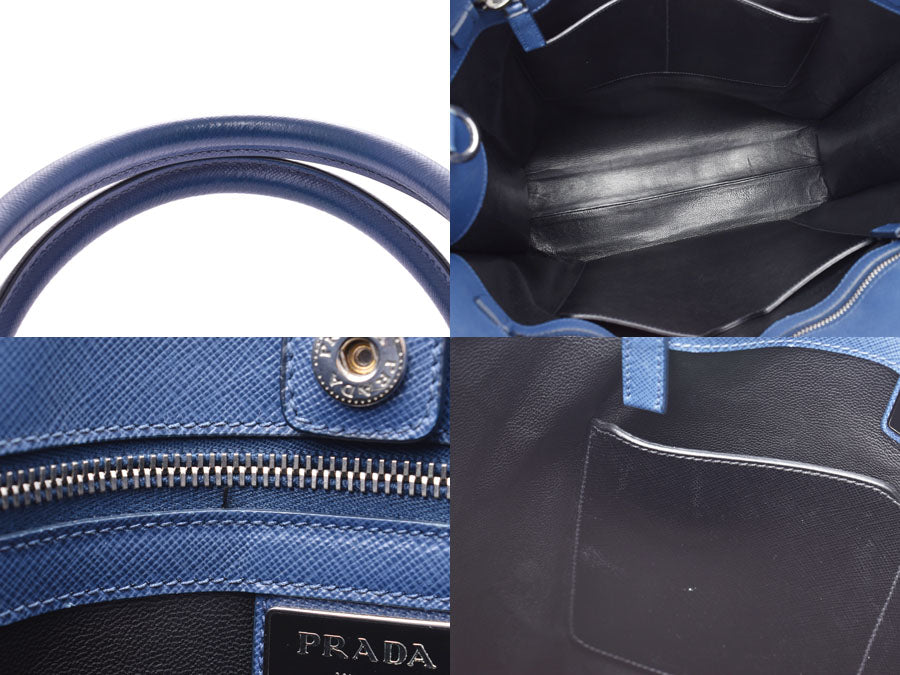 プラダ 2WAYトートバッグ 青 メンズ レディース サフィアーノ Bランク PRADA 中古 銀蔵 – 銀蔵オンライン