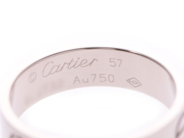 Cartier Love Ring #57 Men's Women's WG 6.7g Ring A Rank Good Condition CARTIER Gala Used Ginzo
