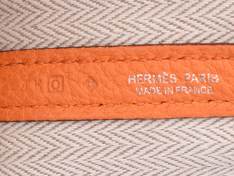 HERMES Hermes garden party 30    Orange □ O carved seal (about 2011) carved seal lady shin Gonda handbag    Used