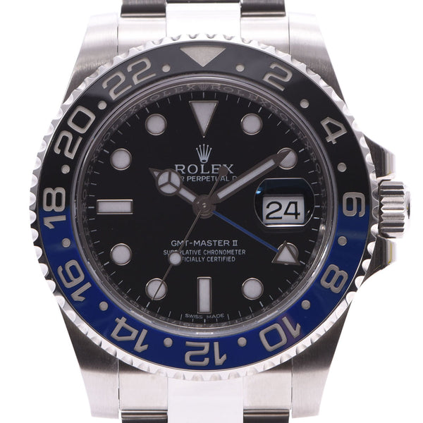 ロレックスGMTマスター2 黒/青ベゼル 鏡面バックル メンズ 腕時計 116710BLNR ROLEX 中古 – 銀蔵オンライン