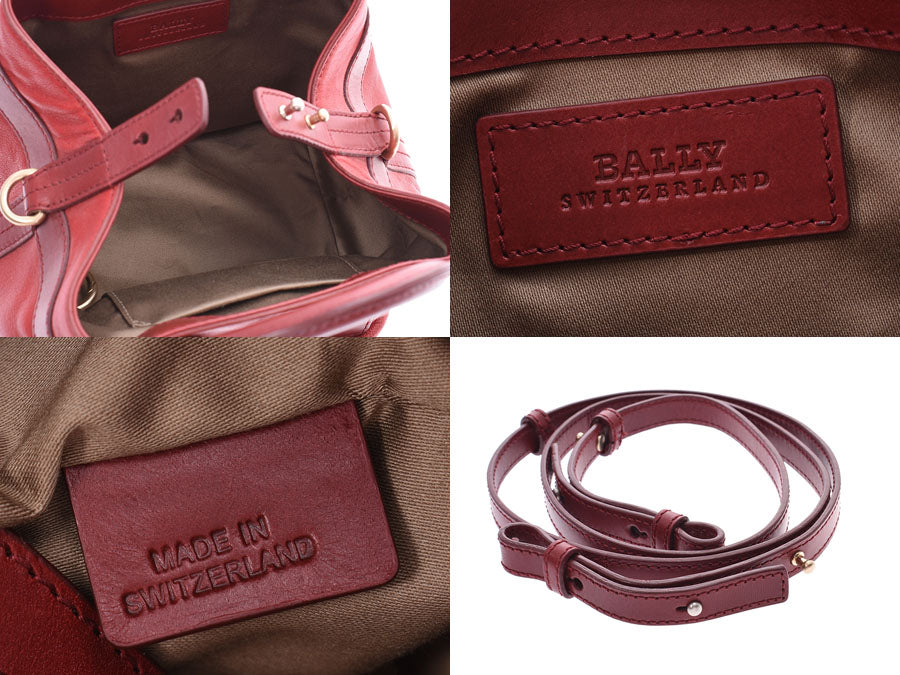 バリー 2WAYハンドバッグ 赤 レディース レザー ABランク BALLY