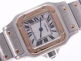 Cartier Santos Galve SM shell dial W20103 C44 Asian limited ladies PG/SS quartz watch A rank CARTIER box Galleria used silver