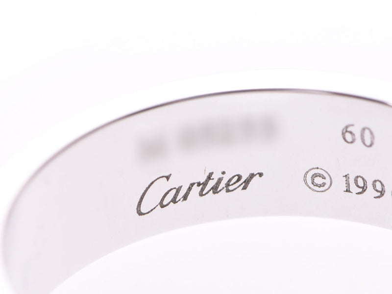カルティエ ラブリング #60 メンズ レディース WG 8.9g 指輪 Aランク 美品 CARTIER 中古 銀蔵