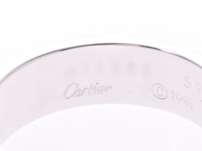 カルティエ ラブリング #59 メンズ レディース WG 8.9g 指輪 Aランク 美品 CARTIER 中古 銀蔵