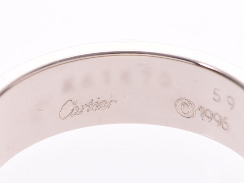 カルティエ ラブリング #59 メンズ レディース WG 8.8g 指輪 Aランク 美品 CARTIER 中古 銀蔵