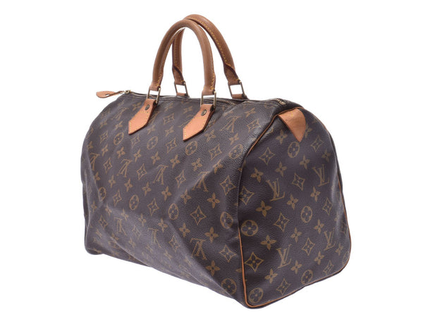 Louis Vuitton Monogram Speedy 35 Brown M41524 Ladies Genuine Leather Handbag B Rank LOUIS VUITTON Used Ginzo
