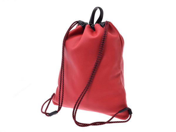 GUCCI Gucci drawstring tote bag 2WAY red 494053 unisex leather backpack daypack A rank used Ginzo