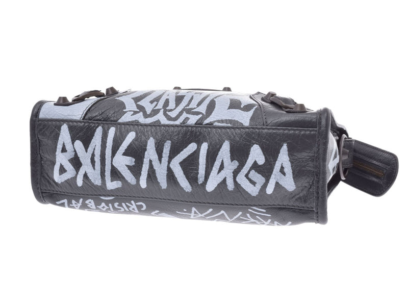 Valenciaga graffiti, black Ladies Curf, 2WAY handbag, new beauty, BALENCIAGA, used in the silver