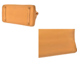 HERMES Hermes Birkin 35 Saffron A Engraved Gold Metal Fittings Unisex Buffle Skipper Handbag Used