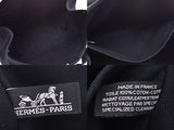 Hermes Valparaiso MM Black SV Hardware Ladies Men's Handbag B Rank HERMES Used Ginzo