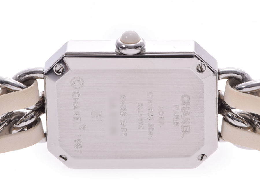 シャネル プルミエール Lサイズ シェル文字盤 レディース SS/革