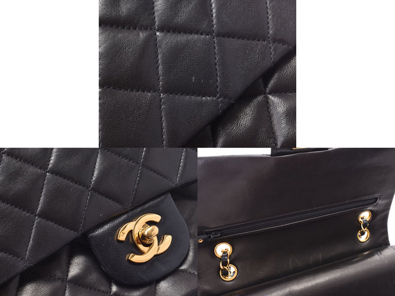 CHANEL MATRUSE Chain Shoulder Bag Black G Metal Fittings Ladies Lambskin B Rank CHANEL Box Gala Used Ginzo