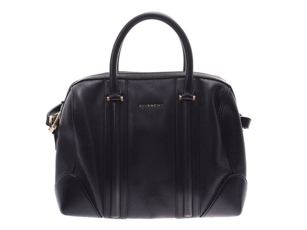 Givenchy Lucretz Black Ladies Men's Calf 2WAY Handbag AB Rank GIVENCHY Used Ginzo