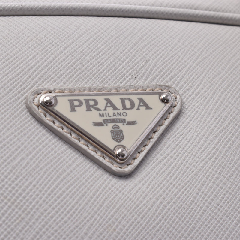 PRADA Prada,公文包,白色2VE368男子safiano,商业袋B等级,使用银罐
