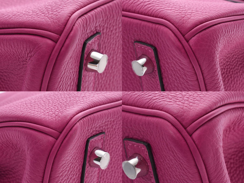 HERMES Hermes Birkin 30 Rose Purple Silver Hardware C Engraved (around 2018) Engraved Ladies Togo Handbag Used