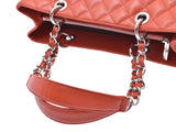 Chanel Maestro GST Tote Bag Orange SV metallic caviar skin bag