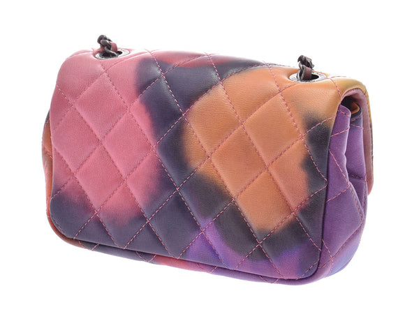 Chanel Matrasse Chain Shoulder Bag Multicolor Ladies Lambskin AB Rank CHANEL Used Ginzo