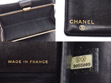 Chanel Purse Black Ladies Caviar Skin Purse AB Rank CHANEL Used Ginzo