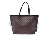 Louis Vuitton Damier Neverfull MM Brown N51105 Ladies Genuine Leather Tote Bag AB Rank LOUIS VUITTON Used Ginzo