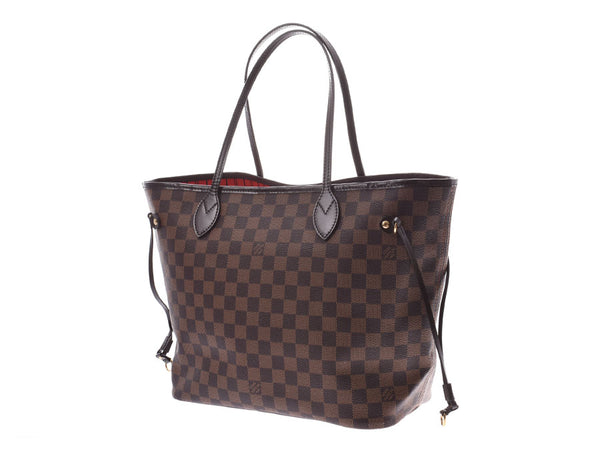 LOUIS VUITTON ルイヴィトンダミエネヴァーフル MM brown N51105 lady Mie Suda canvas leather tote bag A rank used silver storehouse