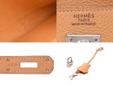 Hermes Autacroa 32 Saffron SV Metal Fittings D Engraved Ladies Trion Clemens Handbag B Rank HERMES Used Ginzo