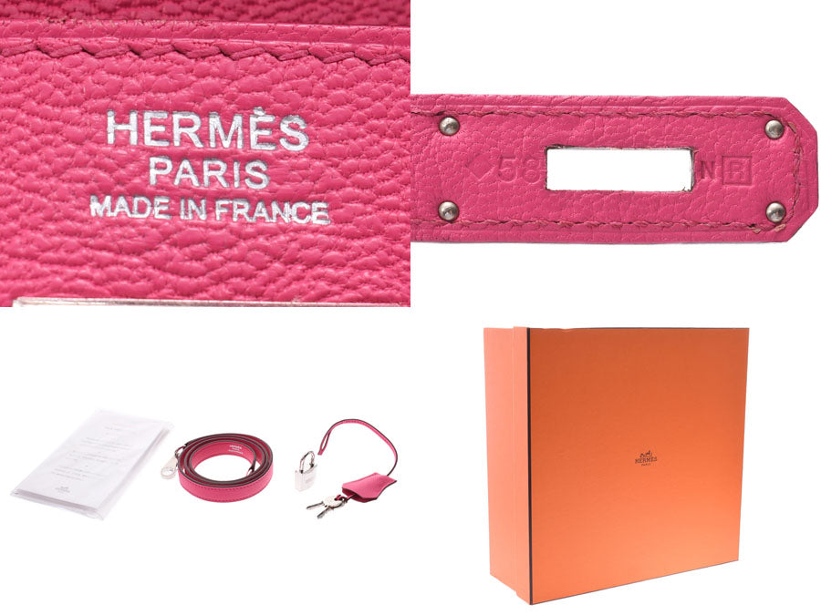 期間限定値下げ中【新品未開封】HERMES H24 Hermes Kelly 32内缝玫瑰Tillian银色金属配件□R刻（约2014年）刻