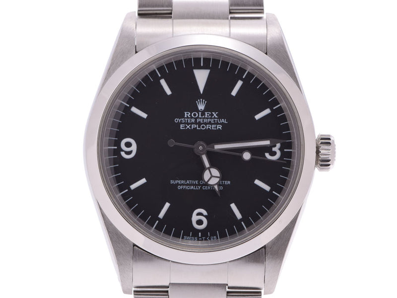 1 ROLEX Rolex Explorer EX1 1016 men's SS watch self-winding watch lindera board A rank used silver storehouse