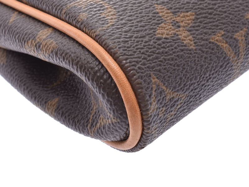 Louis Vuitton Monogram Eva Brown M95567 Women's Genuine Leather 2WAY Bag AB Rank LOUIS VUITTON With Strap Used Ginzo