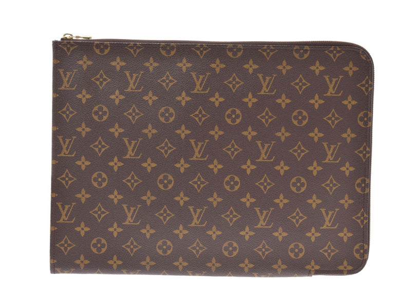 LOUIS VUITTON ルイヴィトン モノグラム ポッシュ ドキュマン 書類ケース ブラウン M53456 メンズ モノグラムキャンバス クラッチバッグ Aランク 中古 銀蔵