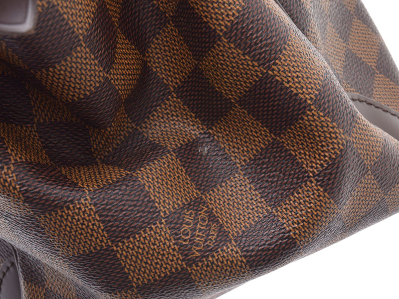 LOUIS VUITTON路易威登Damier Verona MM棕色N41118女士Damier帆布皮革手袋AB等级二手Ginzo