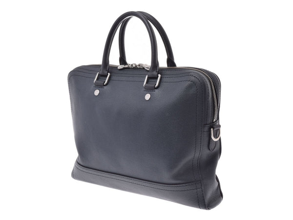 Louis Vuitton Utah Canyon Blue Marine M51591 Men's Leather 2WAY Business Bag A Rank LOUIS VUITTON Used Ginzo
