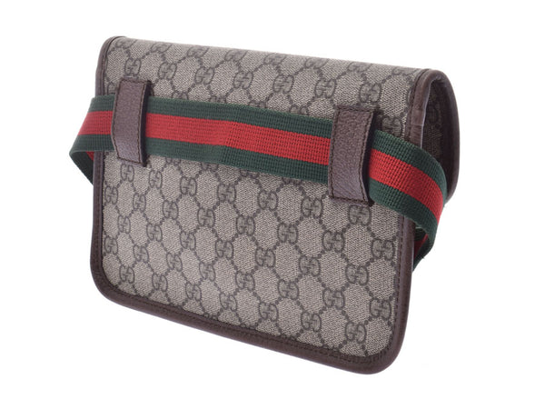 Gucci Bam Bag Gray 493930 Men Women Ladies PVC Body Bag Waist Pouch A Rank GUCCI Used Ginzo