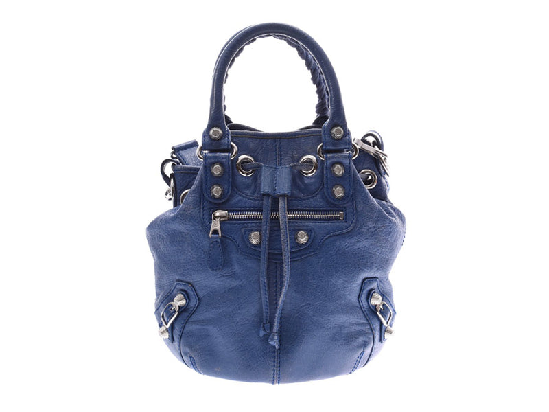 kapital Kilde Urter Balenciaga Mini Pompon 2WAY Bag Blue Ladies Handbag BALENCIAGA Used –  銀蔵オンライン