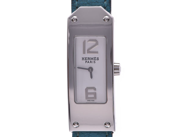 HERMES Hermes Kelly 2 Deburtur KT1.210 Women's SS/Leather Watch Quartz White Dial AB Rank Used Ginzo