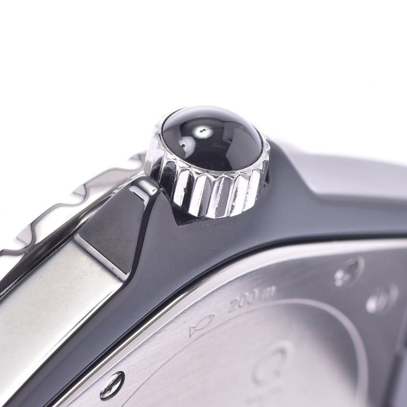 CHANEL シャネル J12 38mm ベゼルダイヤ H0950 ボーイズ 黒セラミック 腕時計 自動巻き 黒文字盤 Aランク 中古 銀蔵