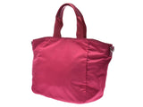 普拉达普拉达2way手提袋出口粉红色BR5137女士尼龙手提包a级用银