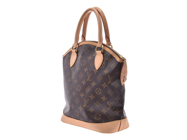 Louis Vuitton monogram rock-it-Brown M4xxxx40102 women's genuine leather handbag AB rank LOUIS VUITTON used silver