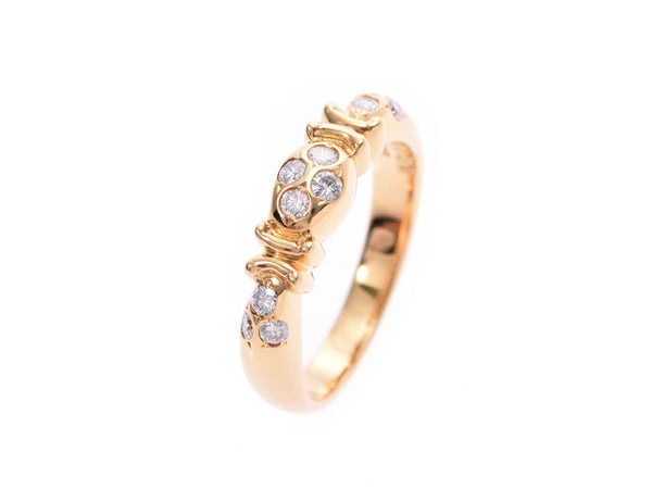 Celine ring 12 ladies YG diamond 0.25 CT 4.8g ring