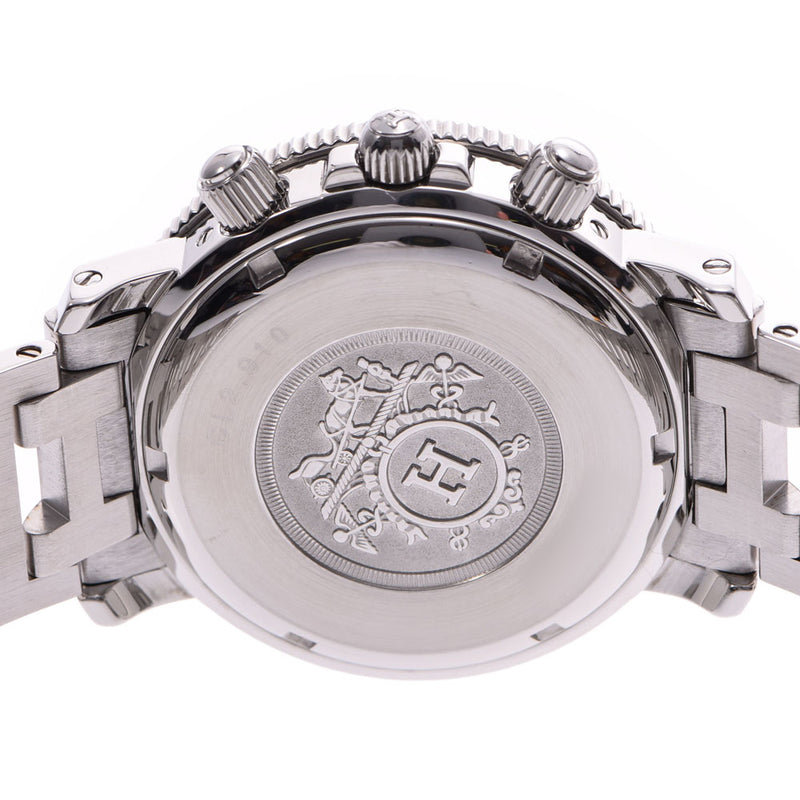 HERMES Hermes clipper Kurono CL2.910 Boys SS watch quartz lindera board A rank used silver storehouse