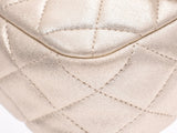 CHANEL Chanel Matrasse, Champagne Gold, Gold Gold, Ladies, Leather, Luc Daypack A Rank, used silverware.