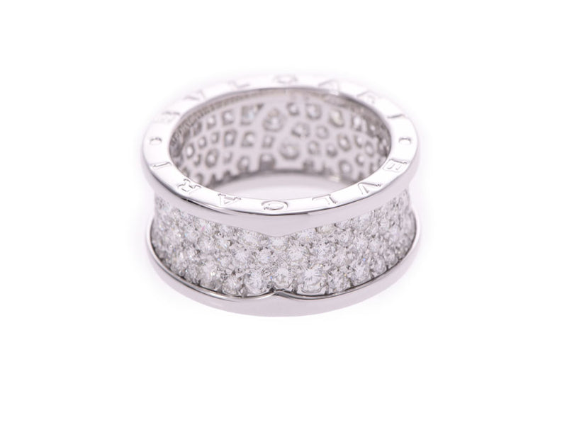 BVLGARI Burghali B-ZERO Ring Full Diamond #55 14 Ladies K18WG Ring Ring A Rank A Rank Used Ginzō