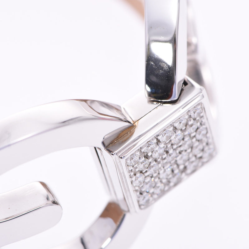 ESCADA Escada Diamond Bracelet Size M Unisex K18WG/Leather Bangle A Rank Used Ginzo