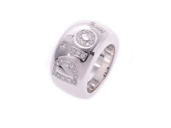 Dior Logoling #53 Women's WG Diamond 21.7g Ring A Rank Beauty CHRISTIAN DIOR Used Ginzo