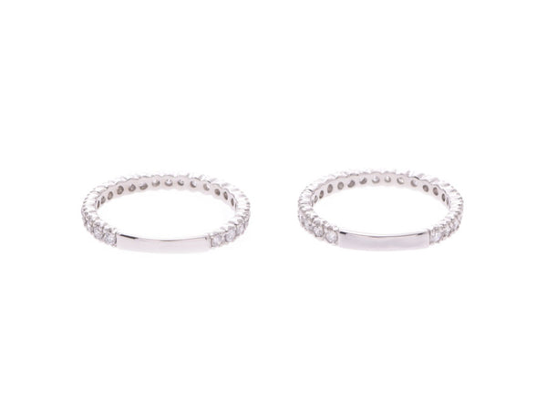 Set of 2 rings #11.5 Ladies PT900 diamond 0.50ct/0.50ct 5.0g Ring A rank used Ginzo