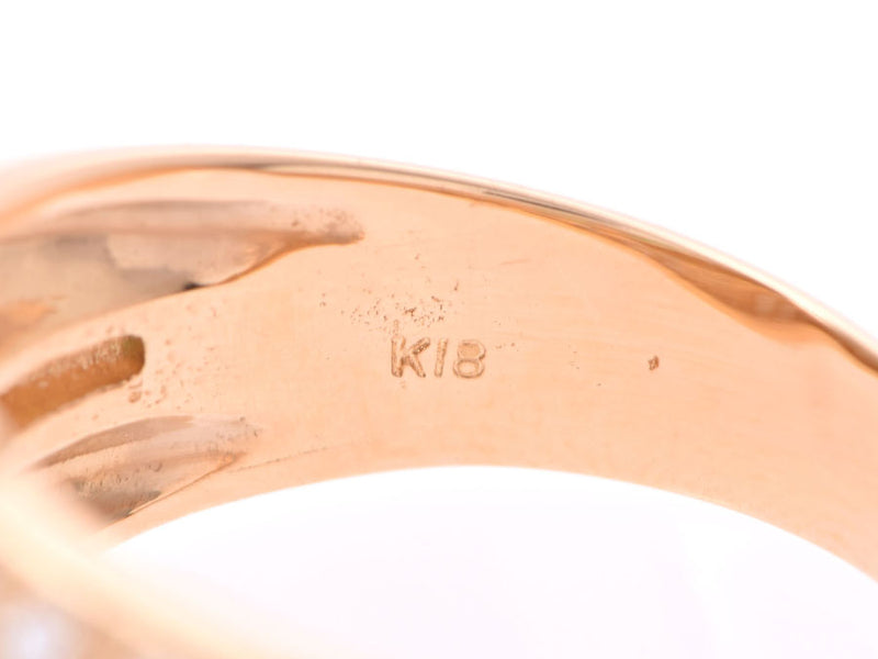 K18リング #12 レディース エメラルド0.40ct ダイヤ0.26ct 9.0g 指輪 Aランク 中古 銀蔵