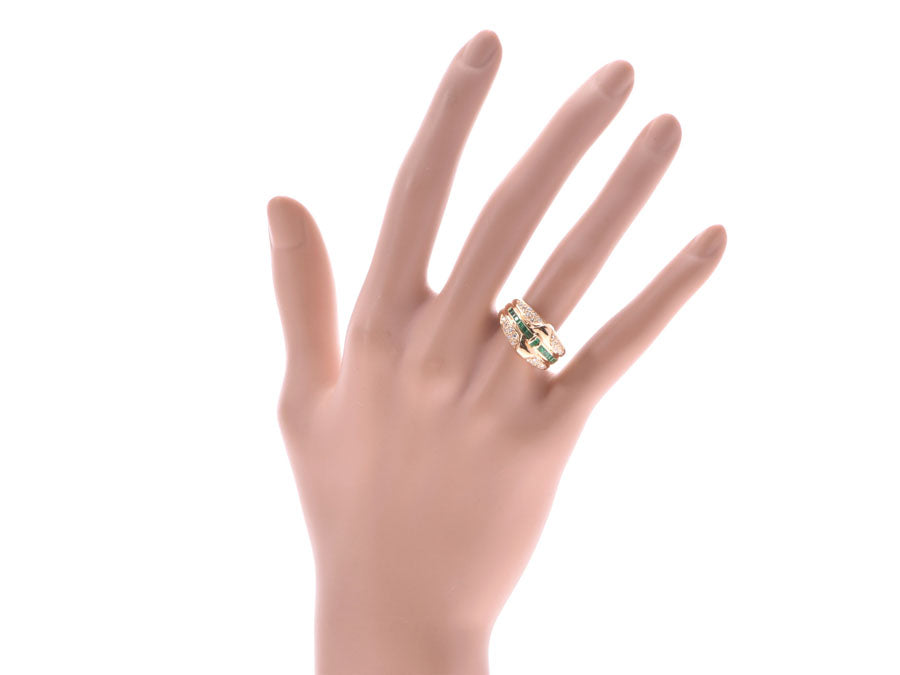 K18リング #12 レディース エメラルド0.40ct ダイヤ0.26ct 9.0g 指輪 A