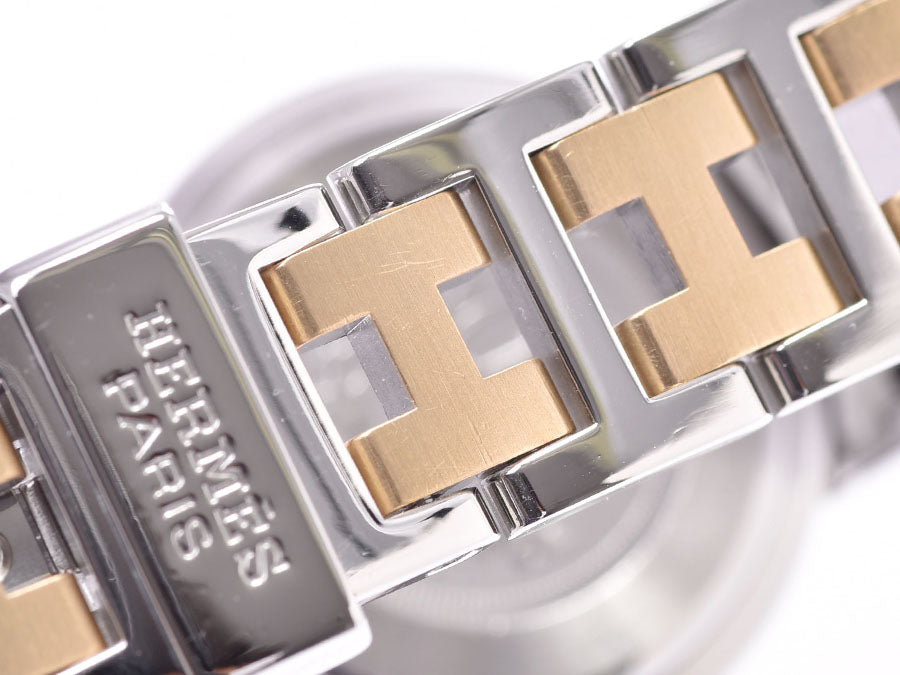 エルメス クリッパー アイボリーコンビ ボーイズ　レディース Hベルト 電池新品 HERMES - 【本物保証】 エルメス HERMES クリッパー レディース