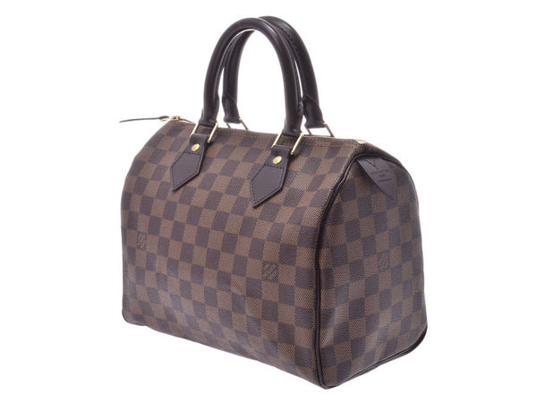 Louis Vuitton Damier Speedy 25 Brown N41532 Women's Genuine Leather Handbag A Rank Beauty LOUIS VUITTON Used Ginzo