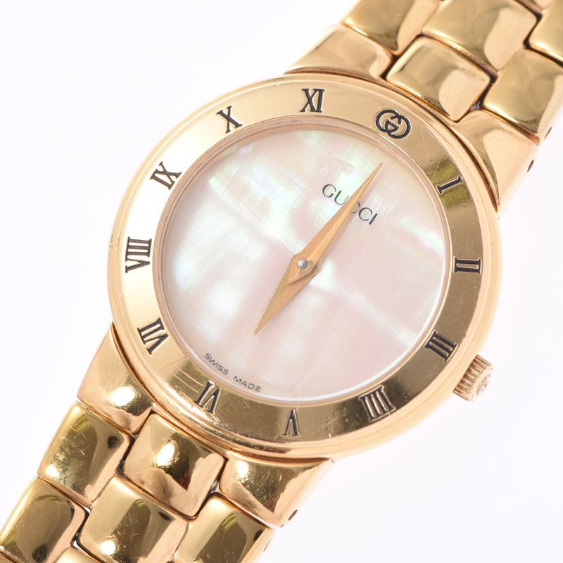 GUCCI Gucci 3300L Ladies GP Watch Quartz Gold Dial B Rank Used Ginzo