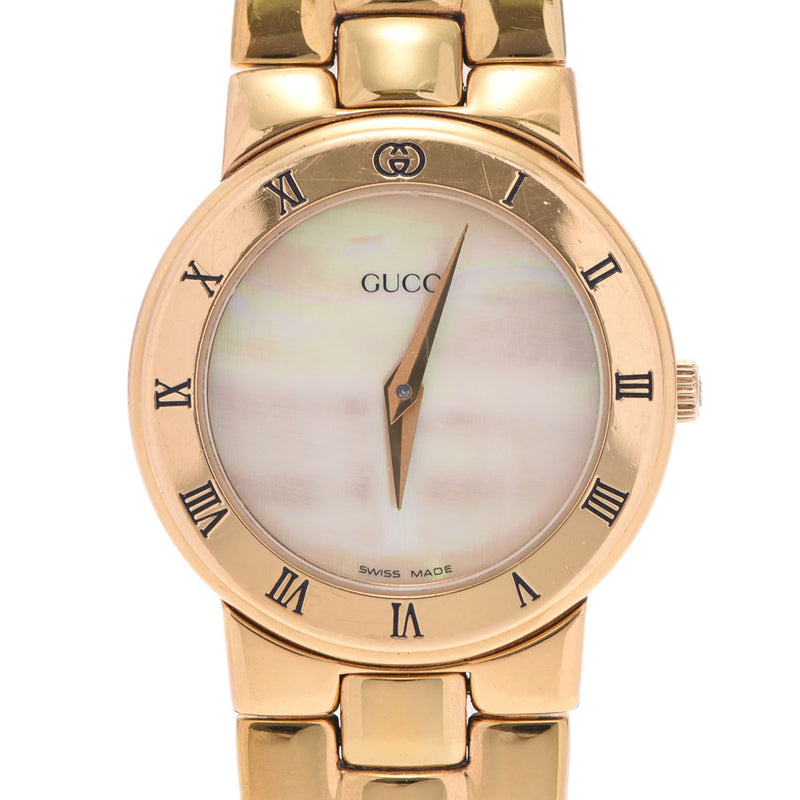 GUCCI Gucci 3300L Ladies GP Watch Quartz Gold Dial B Rank Used Ginzo